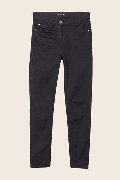 Pantalon léger taille standard 7/8ème noir femme
