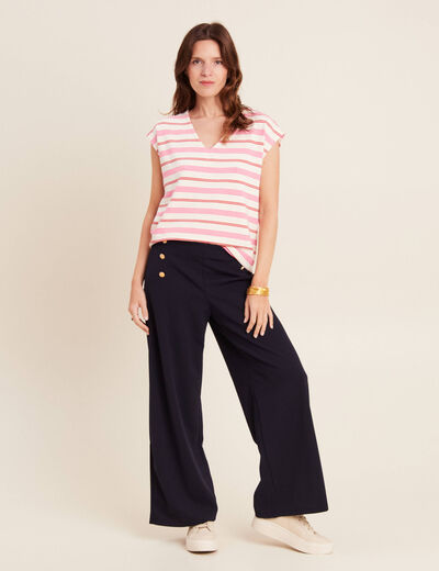 T-shirt manches courtes blanc femme