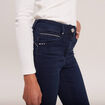 Jean ajusté taille haute denim brut femme