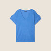 T-shirt manches courtes bleu femme