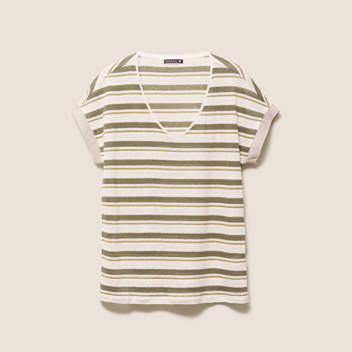 T-shirt manches courtes vert femme