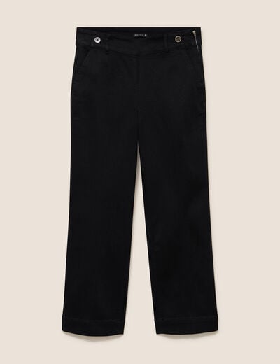 Jean large noir femme