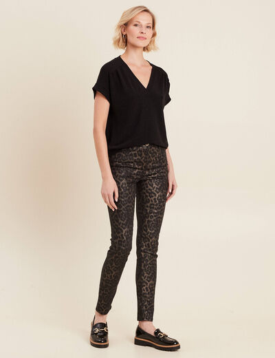 T-shirt manches courtes noir femme