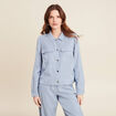 Veste boutonnée bleu clair femme
