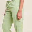 Pantalon cargo vert émeraude femme