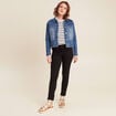 Blouson en jean denim double stone femme