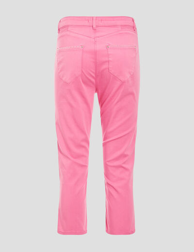 Pantacourt ajusté rose fushia femme