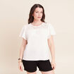 T-shirt manches courtes ecru femme