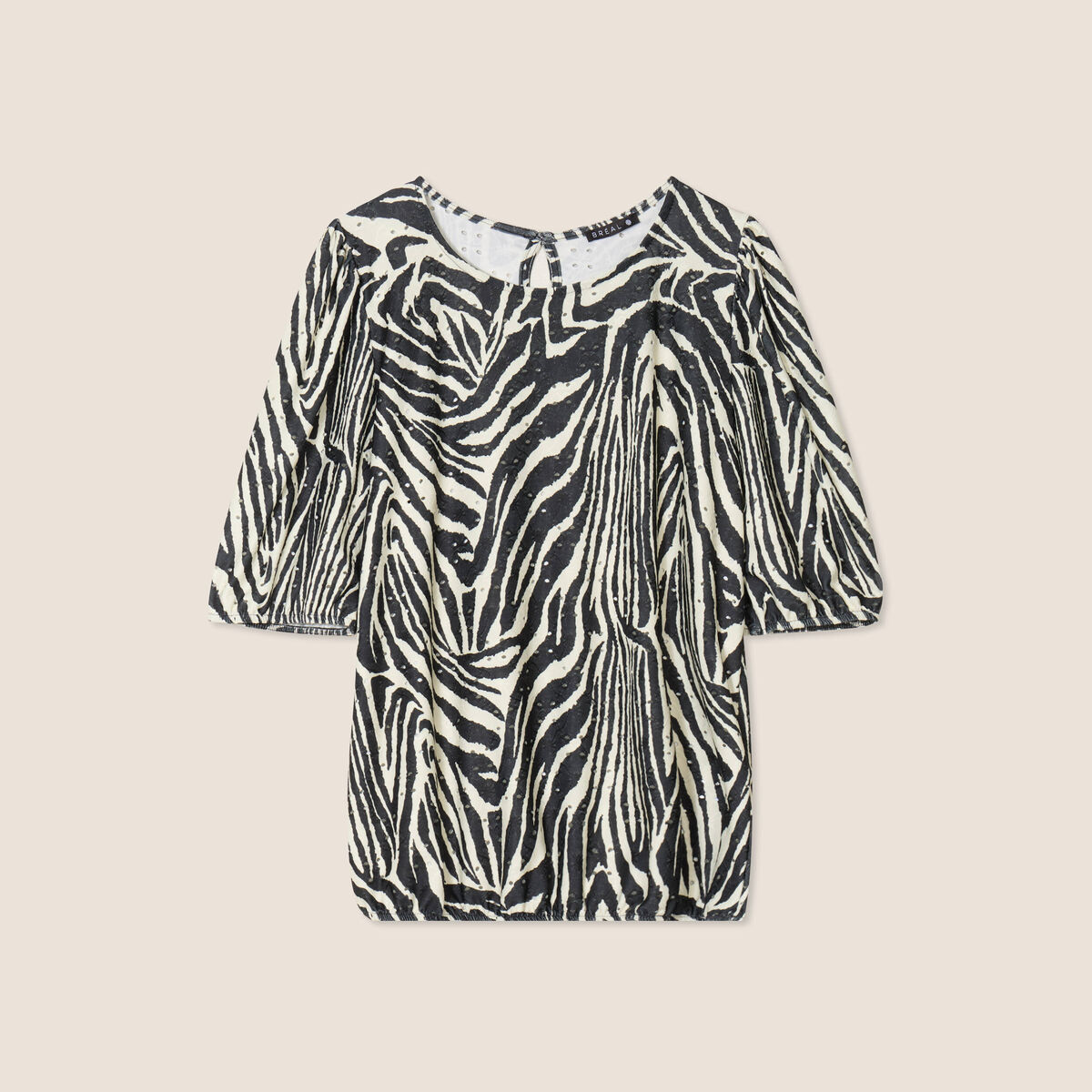 Blouse manches courtes noir femme