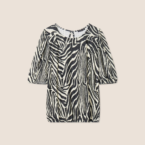 Blouse manches courtes noir femme