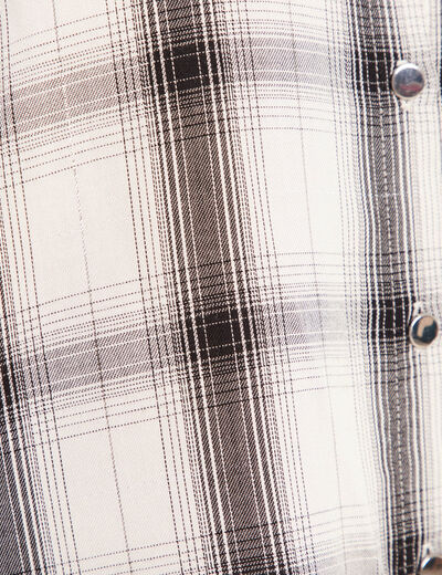Tunique fluide col chemise blanc femme