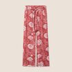 Pantalon coupe large 7/8&egrave;me taille haute orange femme