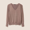 Pull manches longues couleur cuivre femme