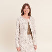 Veste cintr&eacute;e r&eacute;versible manches longues blanc femme