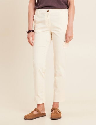 Pantalon jogpant 7/8ème ecru femme