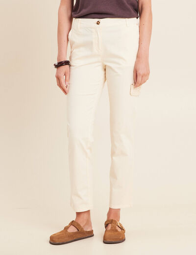 Pantalon jogpant 7/8ème ecru femme