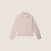 Veste droite manches longues beige femme