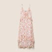 Robe longue &eacute;vas&eacute;e sans manches doubl&eacute;e multicolore femme