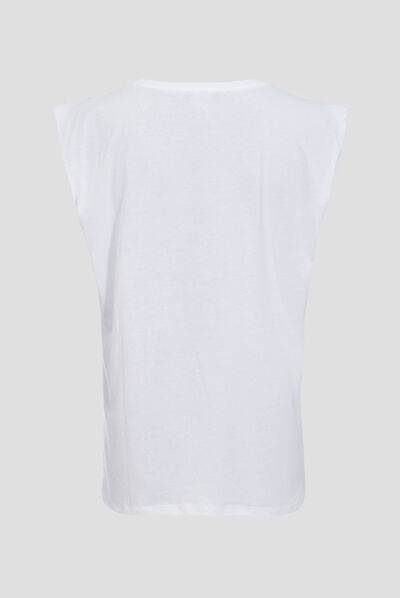 T-shirt manches courtes blanc femme