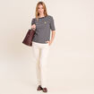 T-shirt col rond noir femme