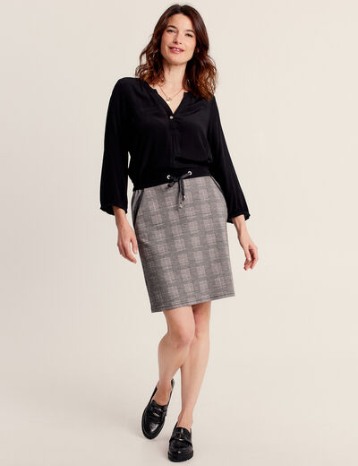 Robe droite effet 2-en-1 gris femme