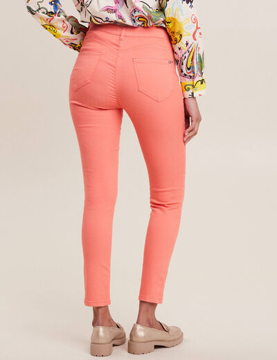 Pantalon léger taille standard 7/8ème orange clair femme