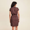 Robe droite zippée marron femme