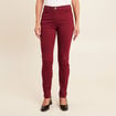 Jean magique L'Unique coupe ajust&eacute;e bordeaux femme