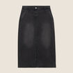 Jupe crayon en jean denim gris femme