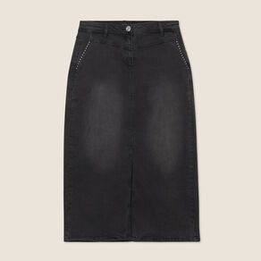 jupe crayon en jean denim gris femme Jupe crayon en jean denim gris femme