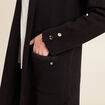 Gilet col ch&acirc;le noir femme