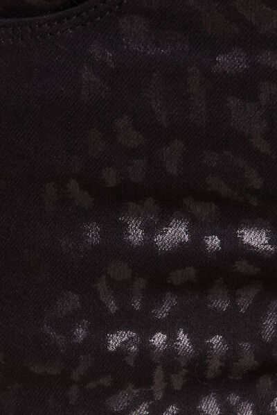Pantalon ajusté enduit 7/8ème couleur bronze femme