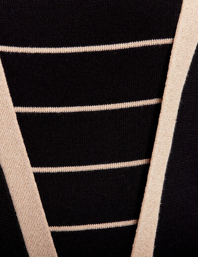 Pull manches longues noir femme
