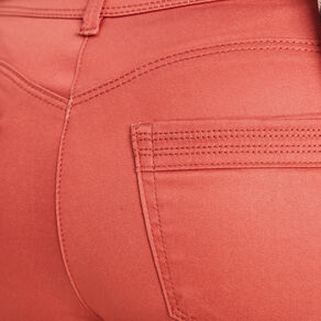 pantalon ajuste enduit vieux rose femme Pantalon ajusté enduit vieux rose femme