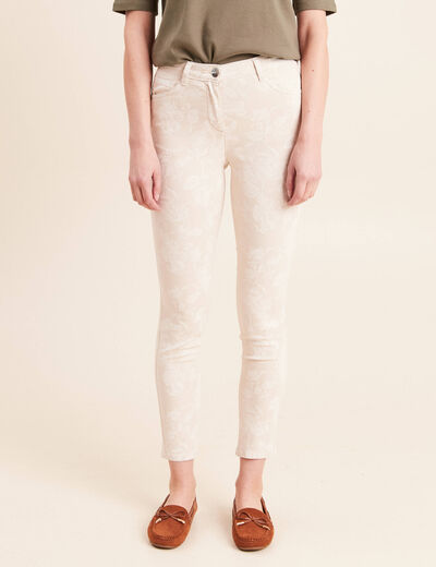 Pantalon magique Le L&eacute;ger coupe ajust&eacute;e beige femme