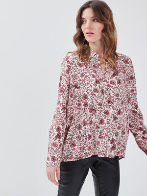Chemise manches longues ecru femme