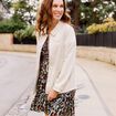 Veste suédine détails cloutés sable femme