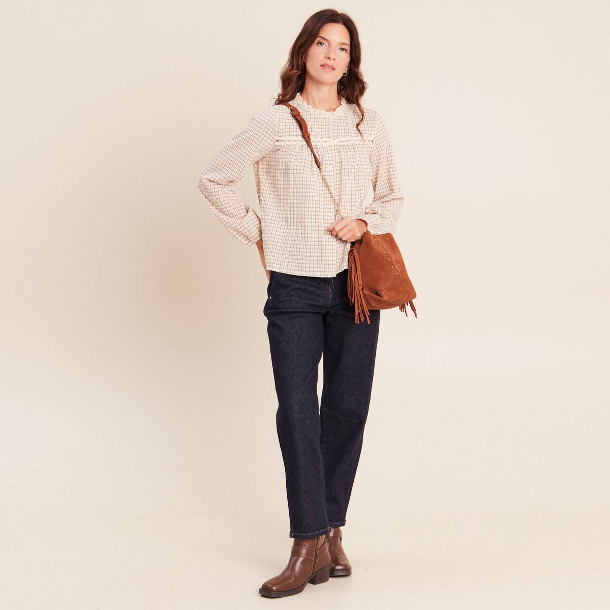 Jean denim brut femme