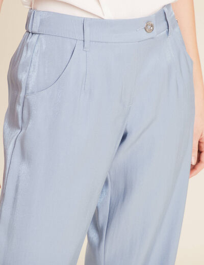 Pantalon flou irisé bleu clair femme
