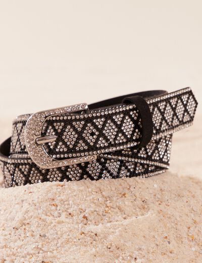Ceinture fine couleur argent femme