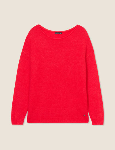 Pull manches longues rose cerise femme