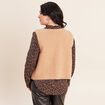 Gilet sans manches marron femme