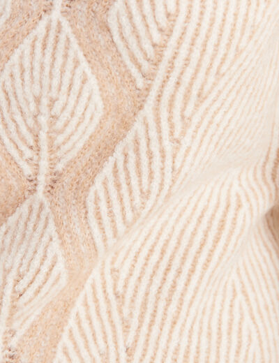 Pull manches longues beige femme