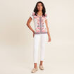 T-shirt manches courtes ecru femme
