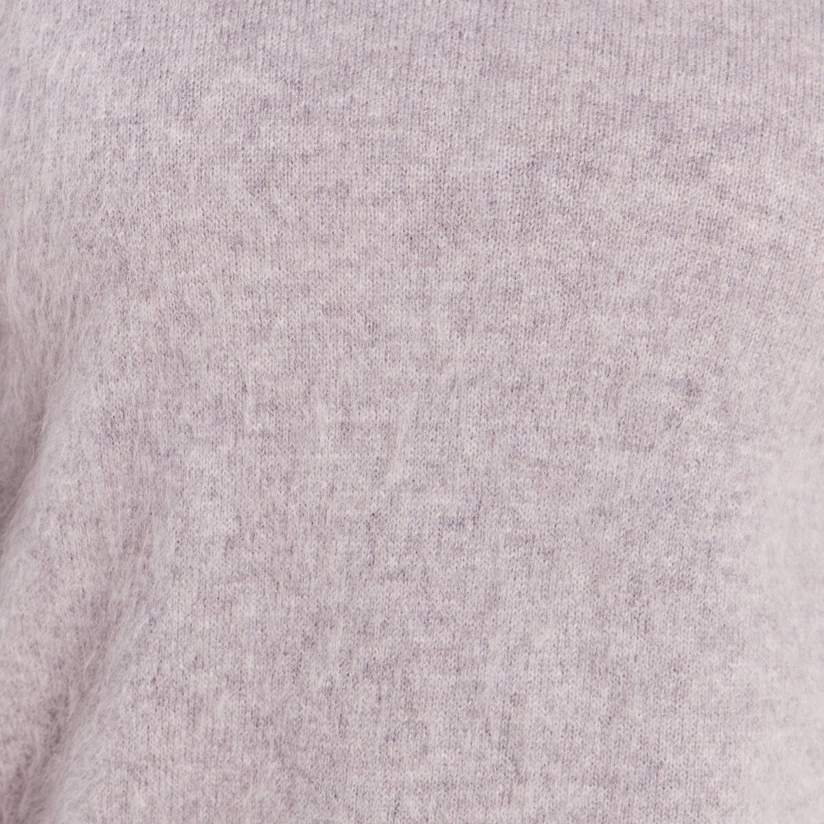 Pull cachemire col montant gris clair femme