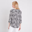 Blouse manches 3/4 noir femme