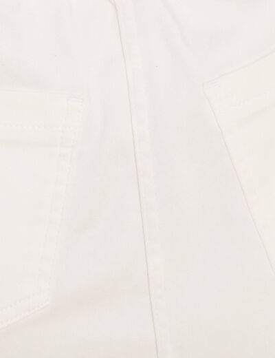 Jupe droite r&eacute;versible blanc femme