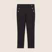 Pantalon tregging taille basculée noir femme