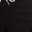 Pantalon coupe droite à coulisse noir femme