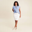 Jupe droite blanc femme